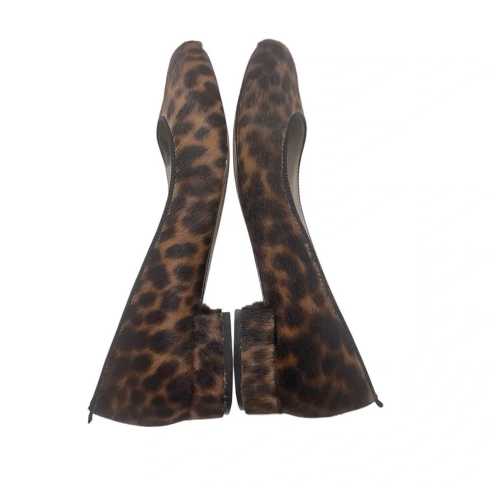 Boden Calf Hair Leopard‎ Print Almond Toe Flats Loafer Sz 6